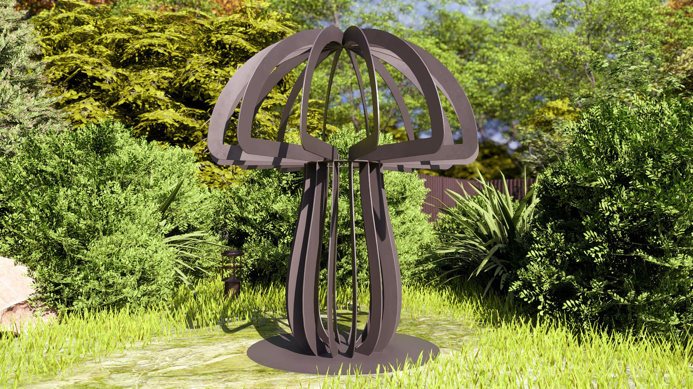 Mushroom 48" Garden Decor. DXF, SVG files for plasma, laser cutting. Home Backyard Decoration. Фото 6