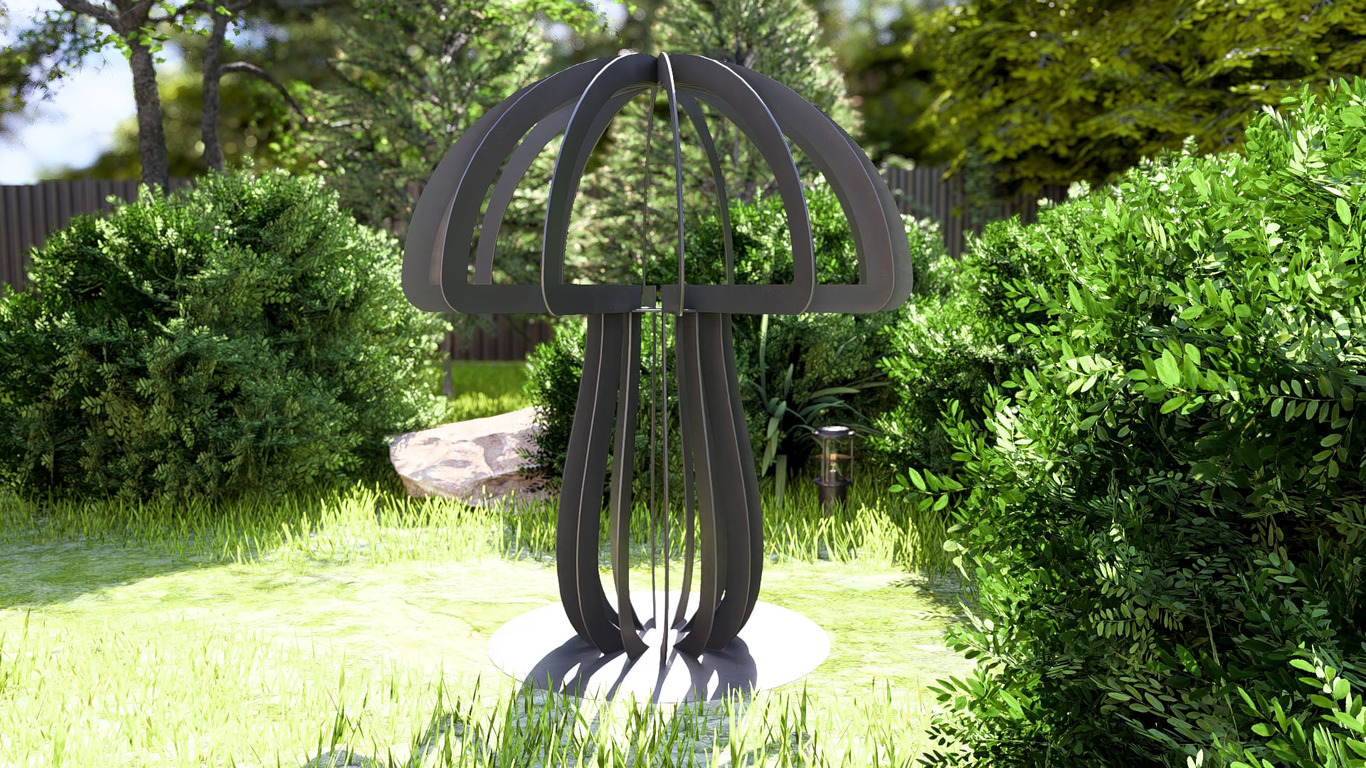 Mushroom 48" Garden Decor. DXF, SVG files for plasma, laser cutting. Home Backyard Decoration. Фото 7