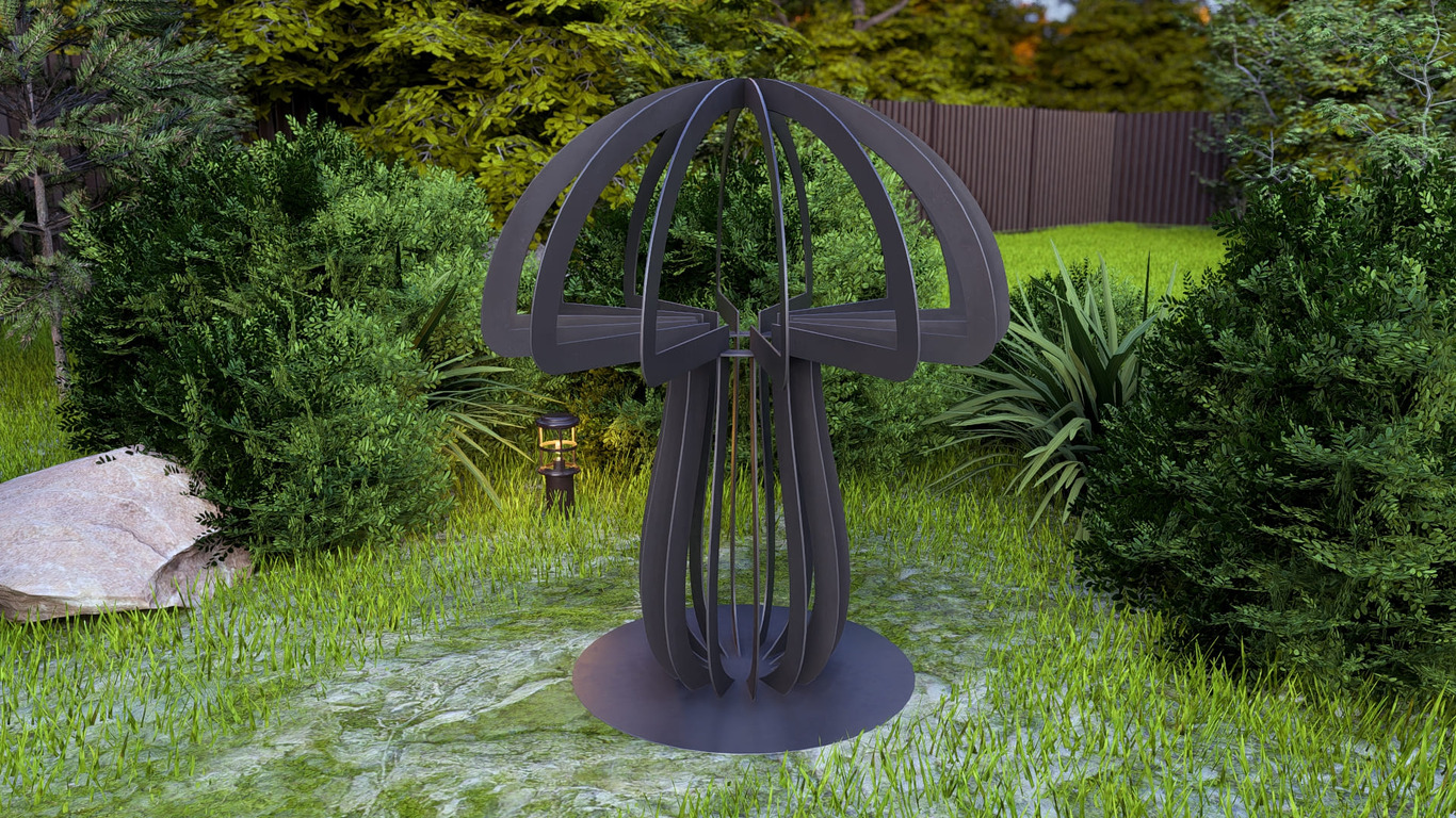 Mushroom 48" Garden Decor. DXF, SVG files for plasma, laser cutting. Home Backyard Decoration. Фото 8