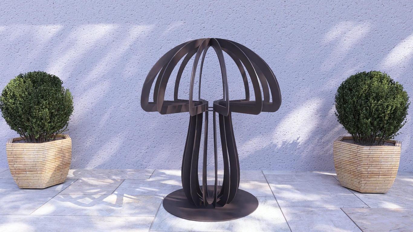 Mushroom 36" Garden Decor. DXF, SVG files for plasma, laser cutting. Home Backyard Decoration