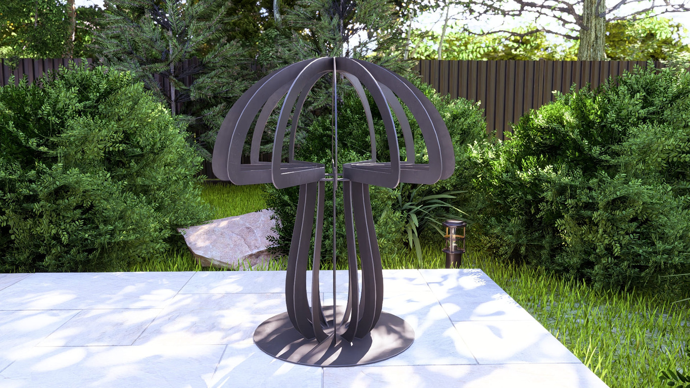 Mushroom 36" Garden Decor. DXF, SVG files for plasma, laser cutting. Home Backyard Decoration. Фото 3