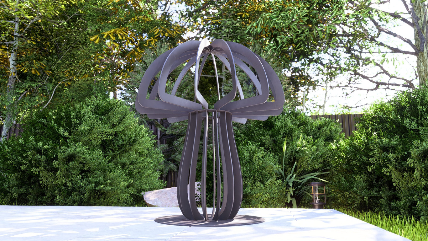 Mushroom 36" Garden Decor. DXF, SVG files for plasma, laser cutting. Home Backyard Decoration. Фото 4
