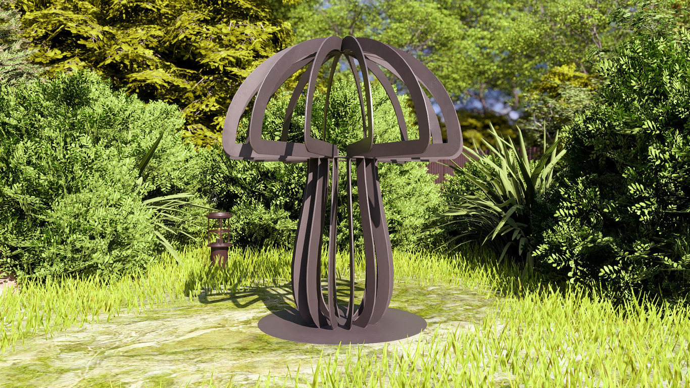 Mushroom 36" Garden Decor. DXF, SVG files for plasma, laser cutting. Home Backyard Decoration. Фото 6