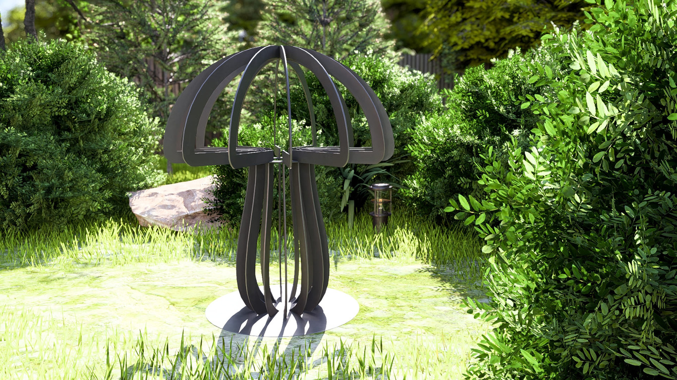 Mushroom 36" Garden Decor. DXF, SVG files for plasma, laser cutting. Home Backyard Decoration. Фото 10