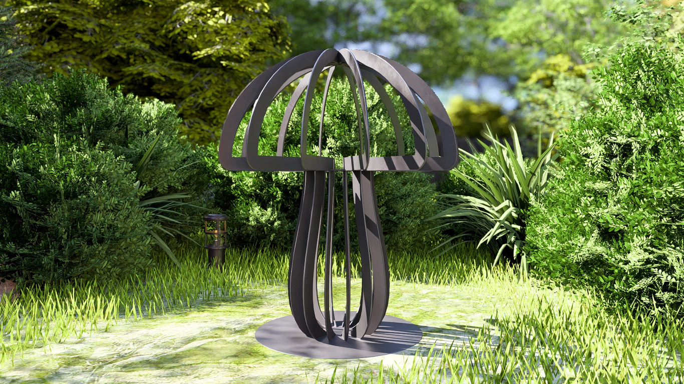 Mushroom 36" Garden Decor. DXF, SVG files for plasma, laser cutting. Home Backyard Decoration. Фото 8