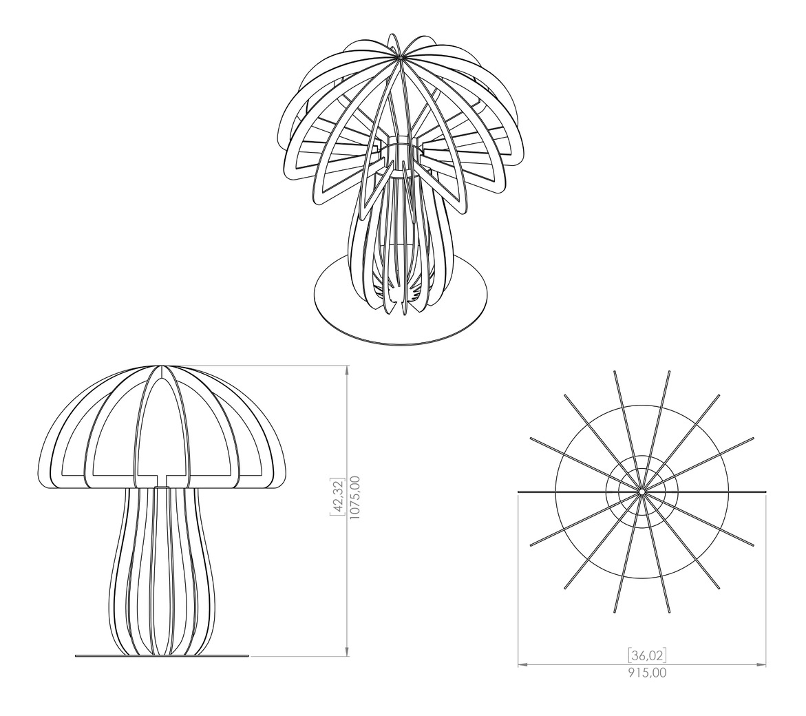 Mushroom 36" Garden Decor. DXF, SVG files for plasma, laser cutting. Home Backyard Decoration. Фото 13