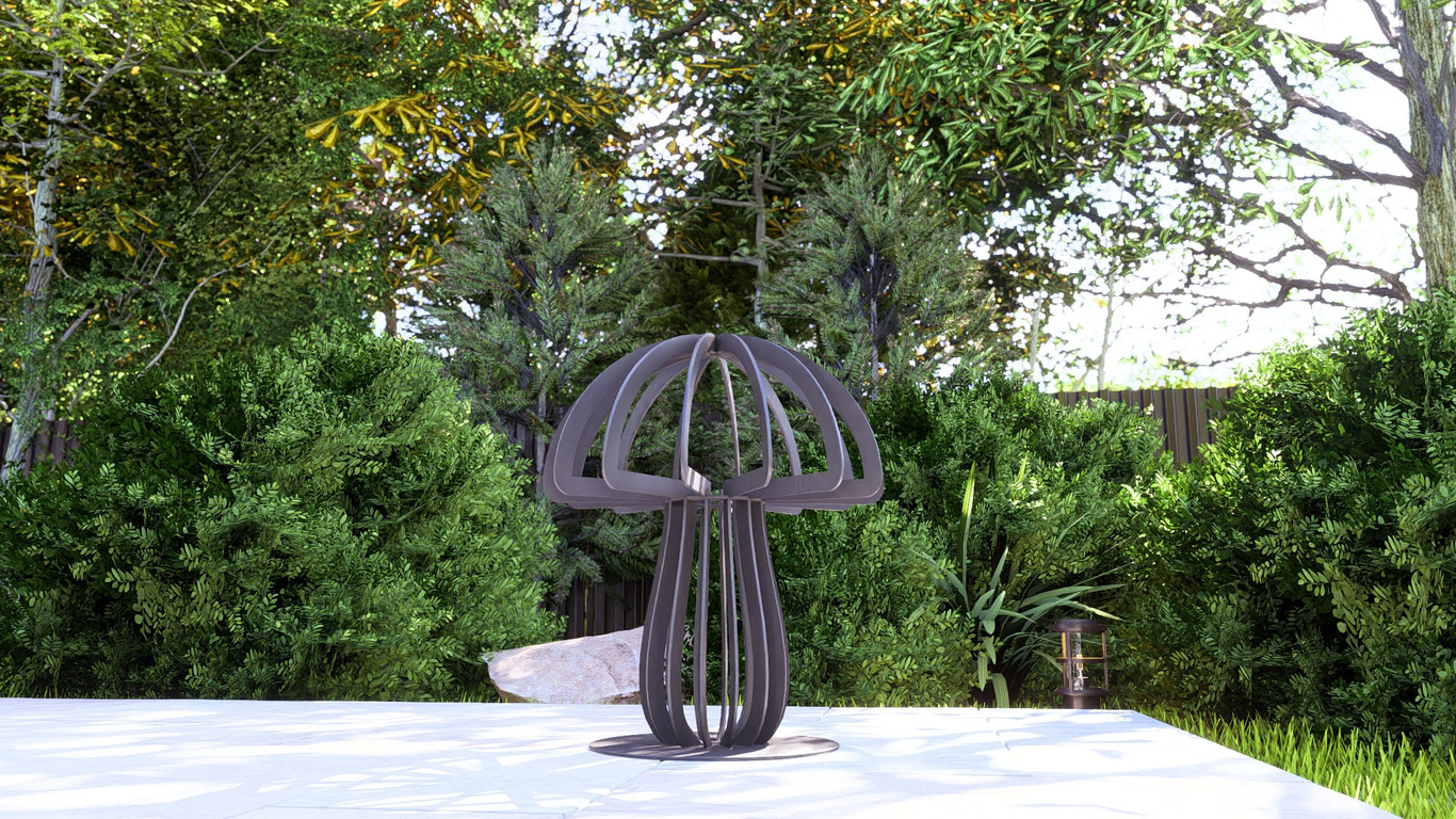Mushroom 24" Garden Decor. DXF, SVG files for plasma, laser cutting. Home Backyard Decoration. Фото 4