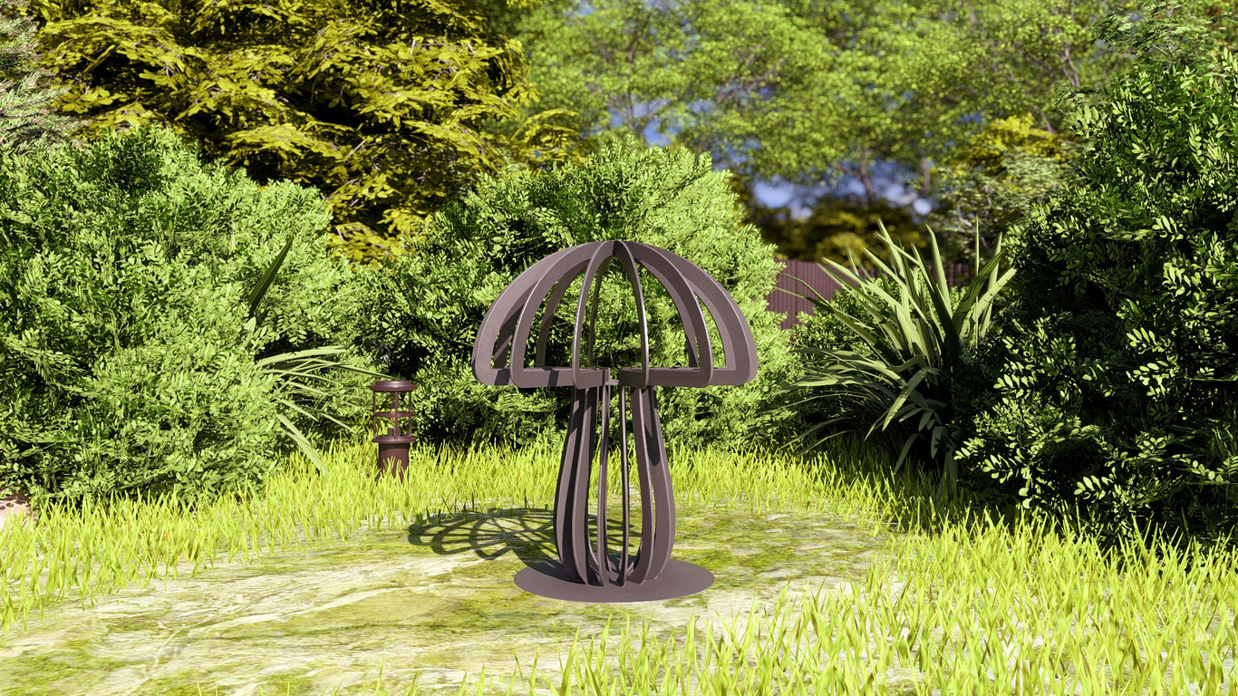 Mushroom 24" Garden Decor. DXF, SVG files for plasma, laser cutting. Home Backyard Decoration. Фото 6