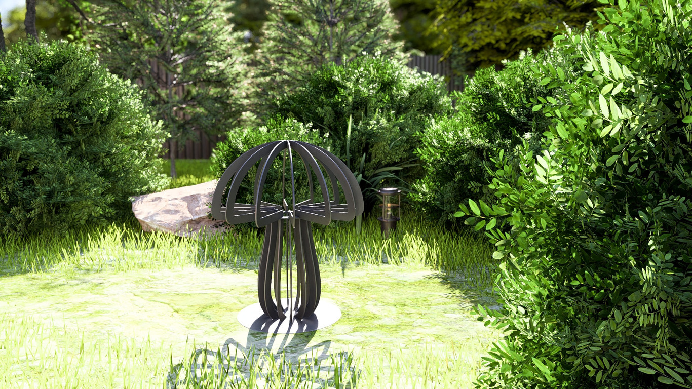 Mushroom 24" Garden Decor. DXF, SVG files for plasma, laser cutting. Home Backyard Decoration. Фото 7