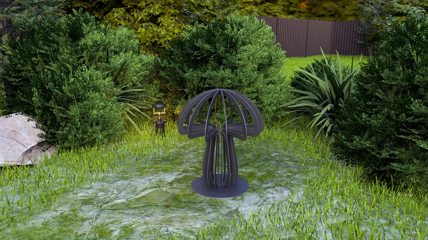 Mushroom 24" Garden Decor. DXF, SVG files for plasma, laser cutting. Home Backyard Decoration. Фото 8