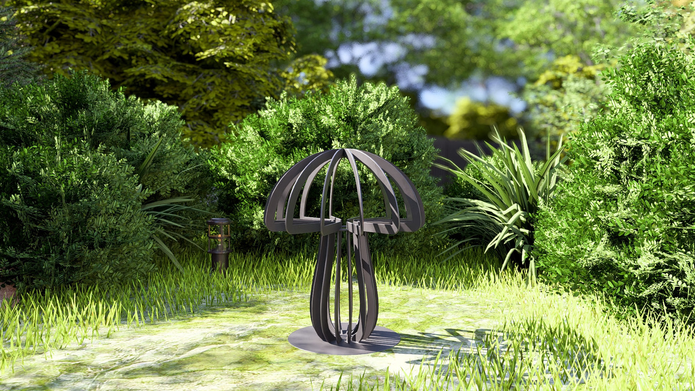 Mushroom 24" Garden Decor. DXF, SVG files for plasma, laser cutting. Home Backyard Decoration. Фото 9