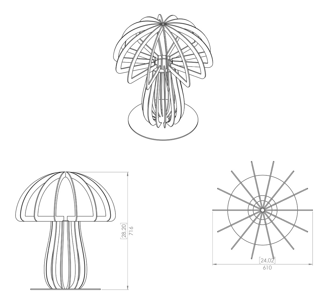 Mushroom 24" Garden Decor. DXF, SVG files for plasma, laser cutting. Home Backyard Decoration. Фото 13