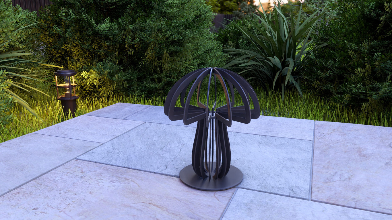 Mushroom 12" Garden Decor. DXF, SVG files for plasma, laser cutting. Home Backyard Decoration. Фото 2