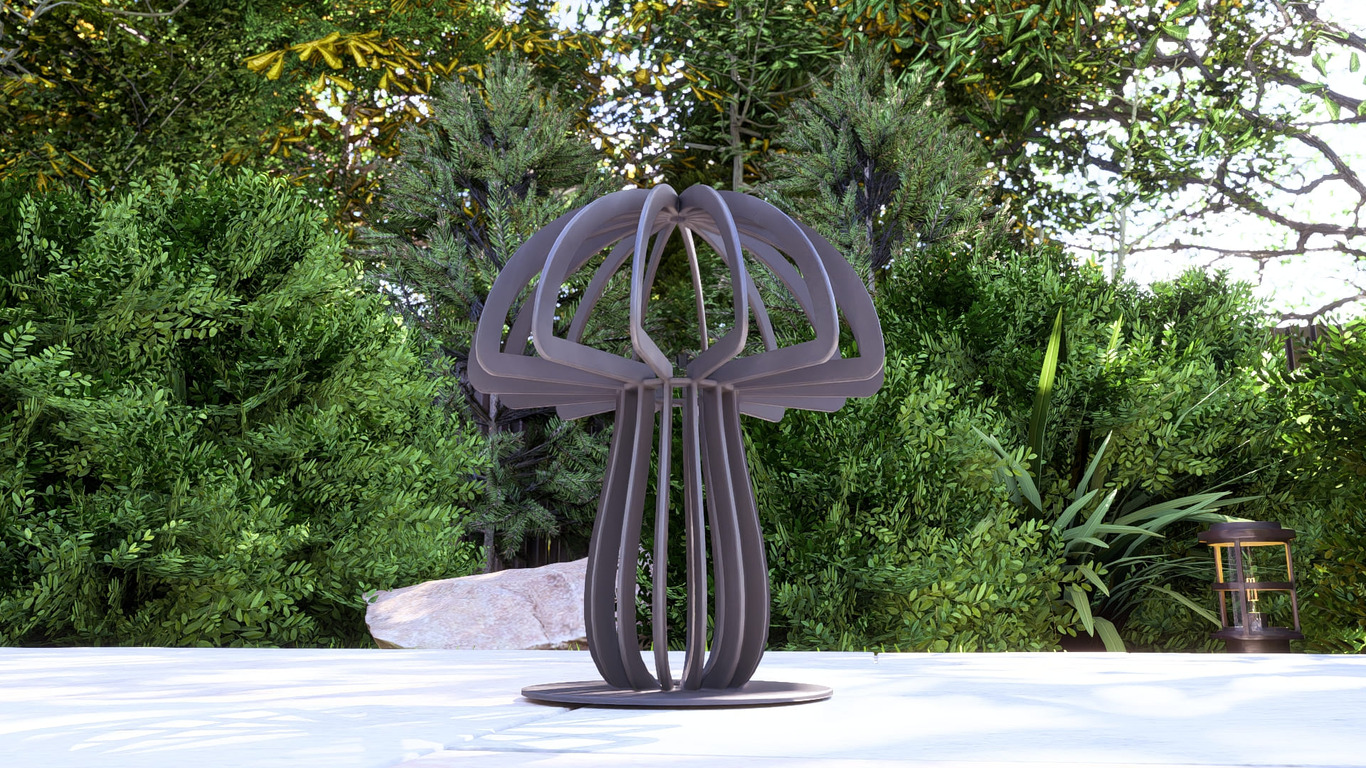 Mushroom 12" Garden Decor. DXF, SVG files for plasma, laser cutting. Home Backyard Decoration. Фото 4