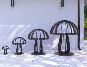 Mushroom Garden Decor Four Sizes. DXF, SVG files for plasma, laser cutting. Home Backyard Decoration