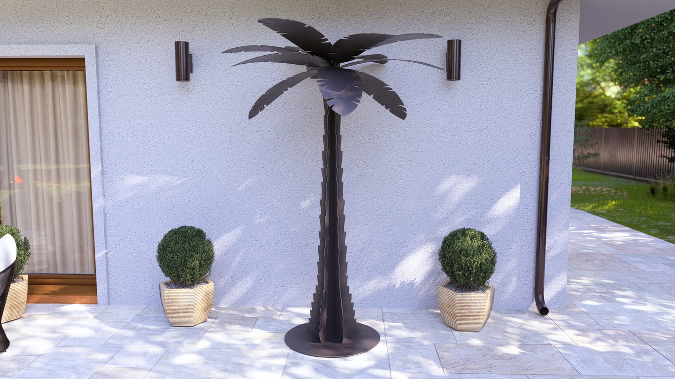 Palm 96" Garden Decor. DXF, SVG files for plasma, laser cutting. Home Backyard Decoration