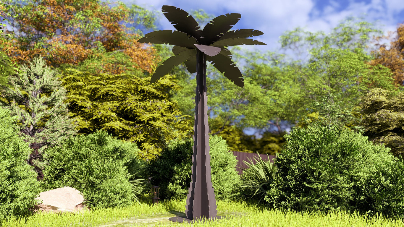 Palm 96" Garden Decor. DXF, SVG files for plasma, laser cutting. Home Backyard Decoration. Фото 4