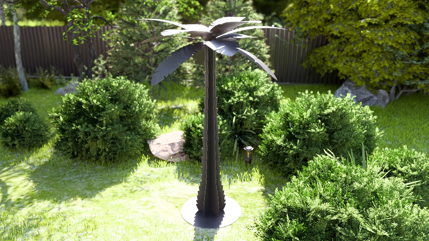 Palm 96" Garden Decor. DXF, SVG files for plasma, laser cutting. Home Backyard Decoration. Фото 5