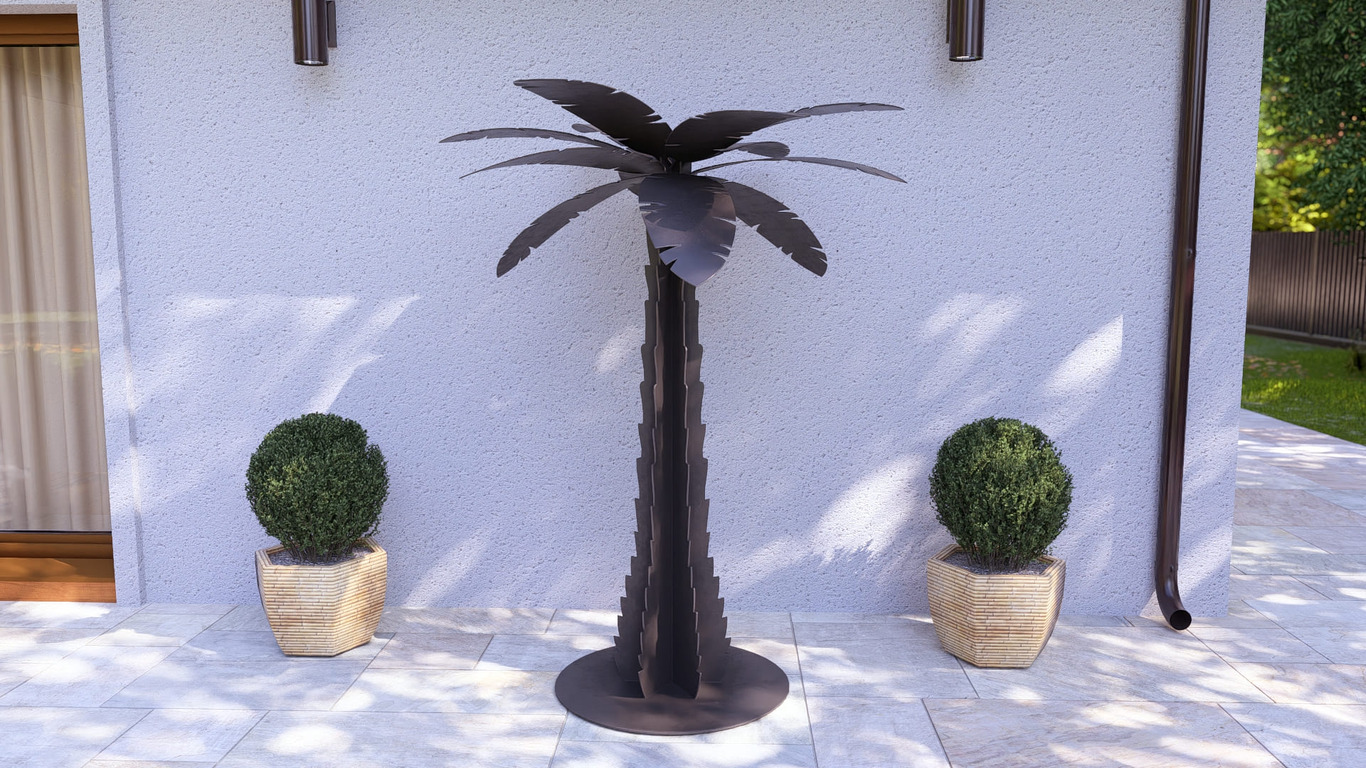 Palm 75" Garden Decor. DXF, SVG files for plasma, laser cutting. Home Backyard Decoration