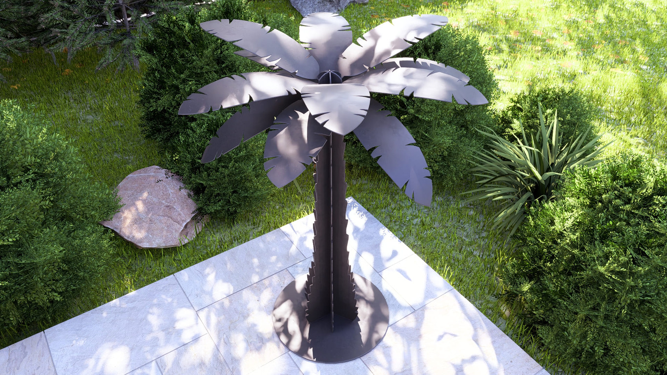 Palm 75" Garden Decor. DXF, SVG files for plasma, laser cutting. Home Backyard Decoration. Фото 9