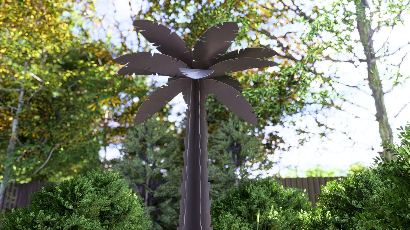 Palm 75" Garden Decor. DXF, SVG files for plasma, laser cutting. Home Backyard Decoration. Фото 2