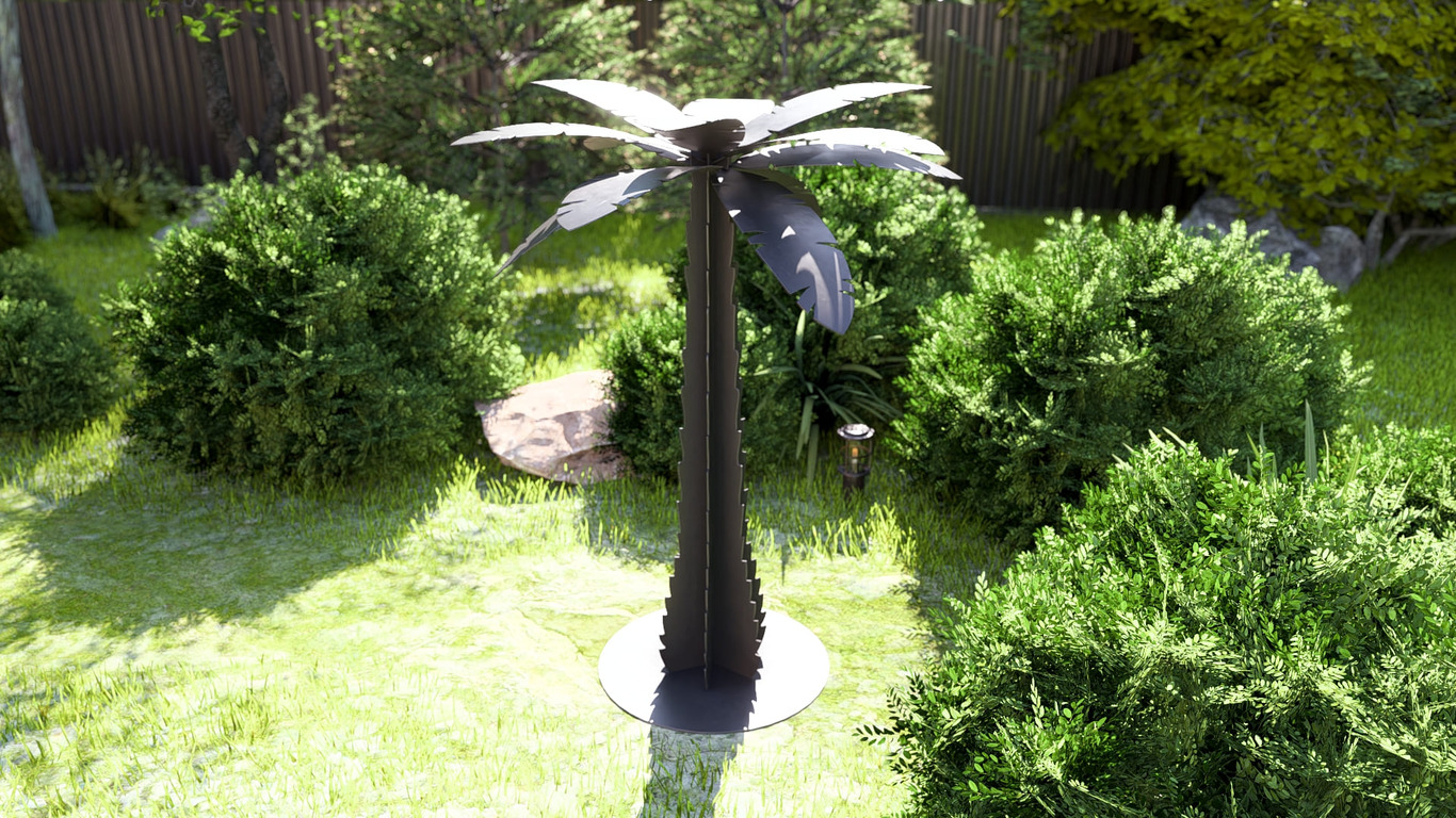Palm 75" Garden Decor. DXF, SVG files for plasma, laser cutting. Home Backyard Decoration. Фото 8