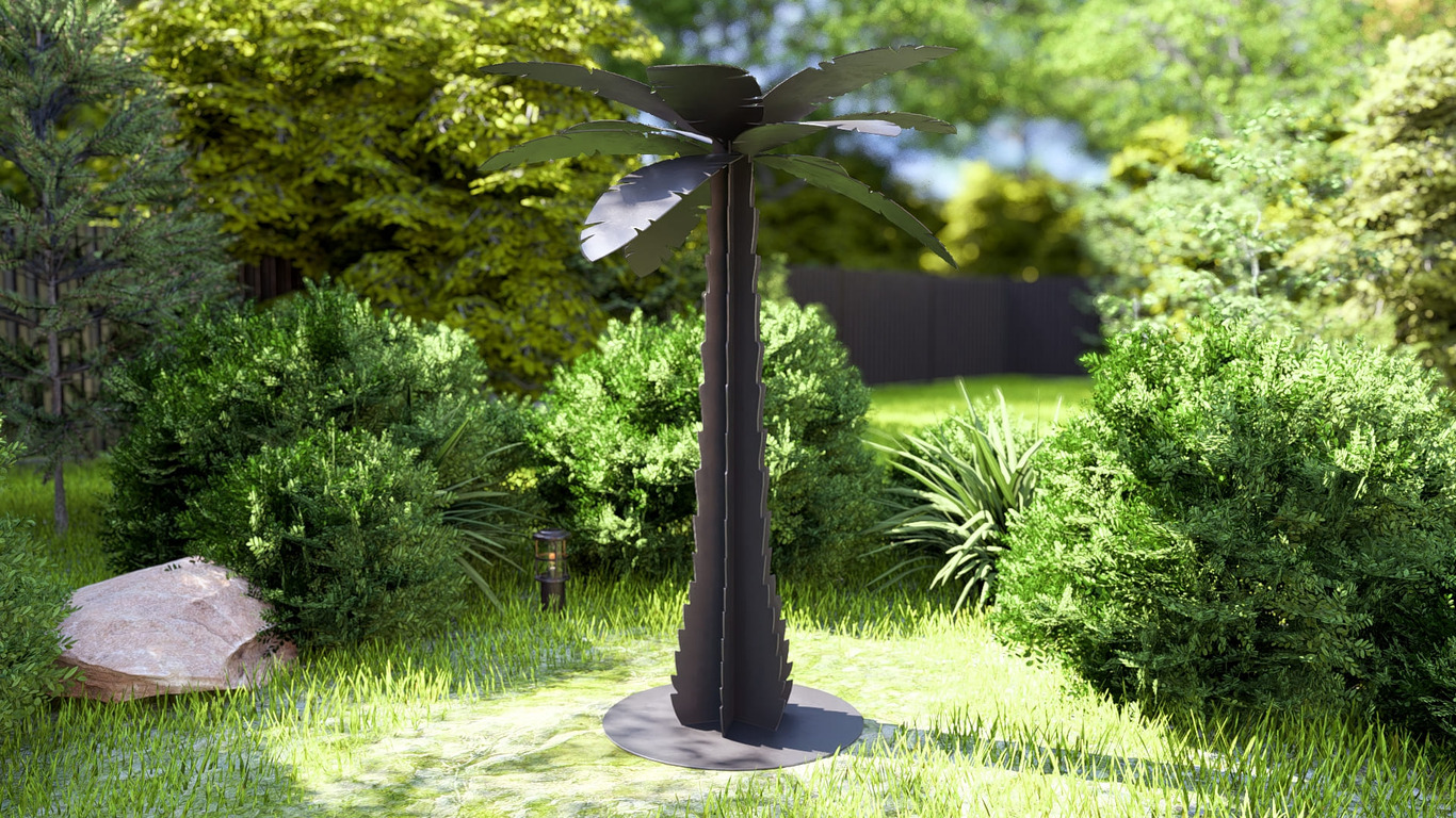 Palm 75" Garden Decor. DXF, SVG files for plasma, laser cutting. Home Backyard Decoration. Фото 6