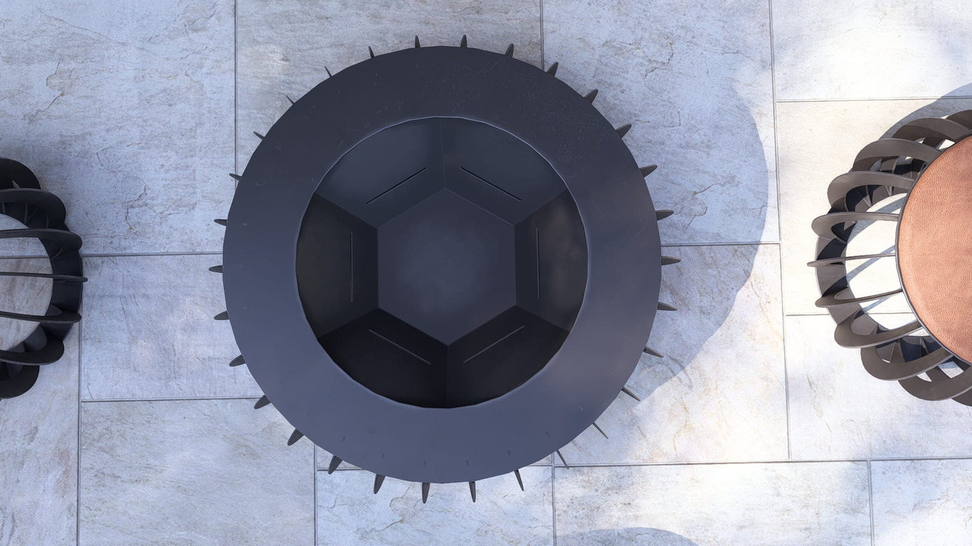 Round Fire Pit with Stools. DXF, SVG files for laser, plasma cutting. Фото 19