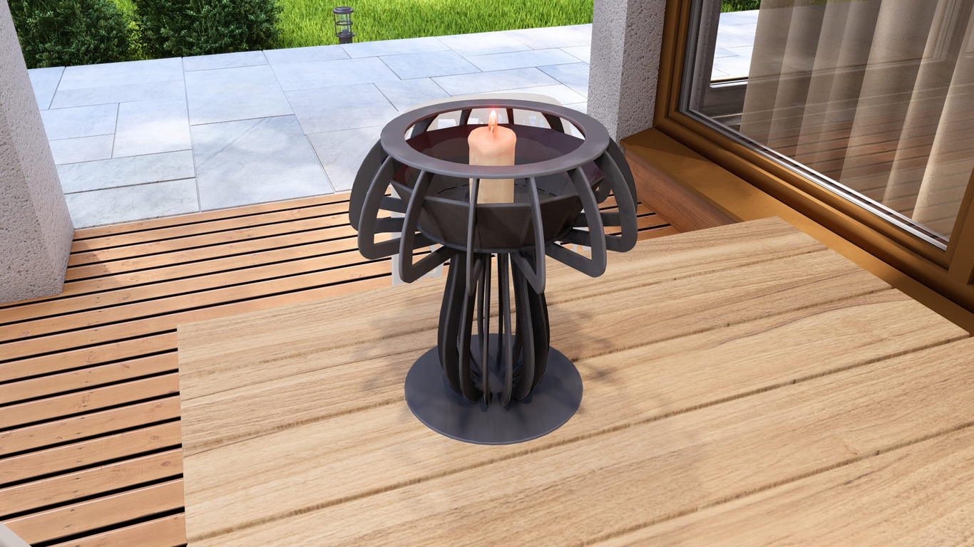 Mushroom Candle Holder. DXF, SVG files for plasma, laser cutting. Сandlestick. Фото 4