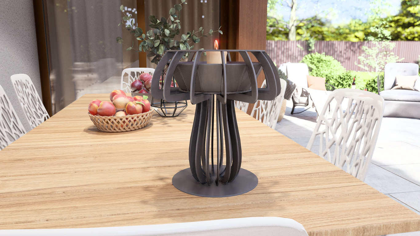 Mushroom Candle Holder. DXF, SVG files for plasma, laser cutting. Сandlestick. Фото 6