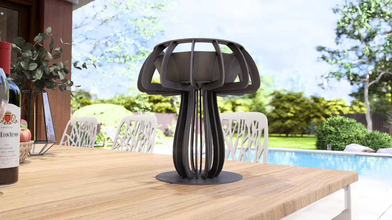 Mushroom Candle Holder. DXF, SVG files for plasma, laser cutting. Сandlestick. Фото 9