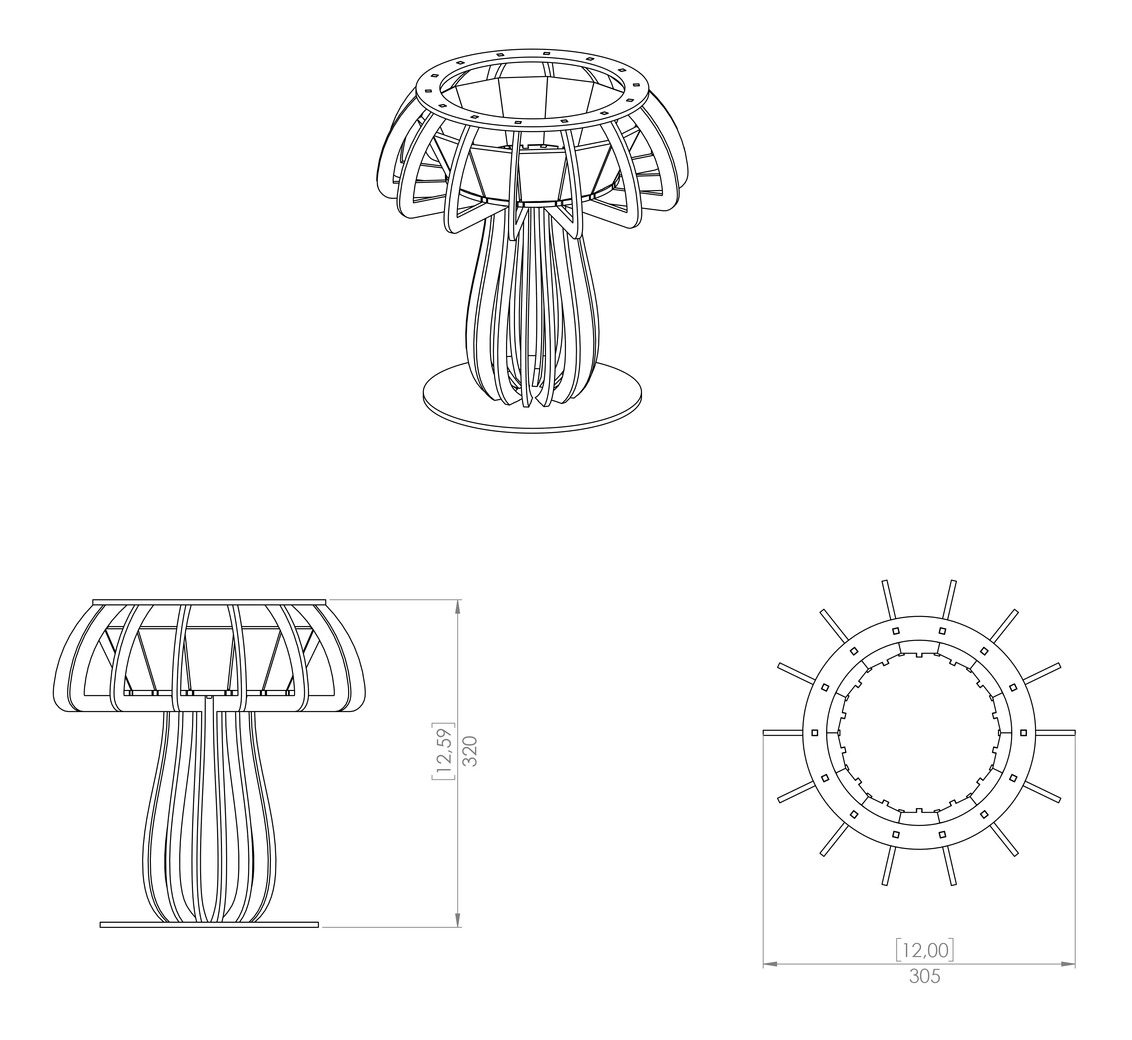 Mushroom Candle Holder. DXF, SVG files for plasma, laser cutting. Сandlestick. Фото 10