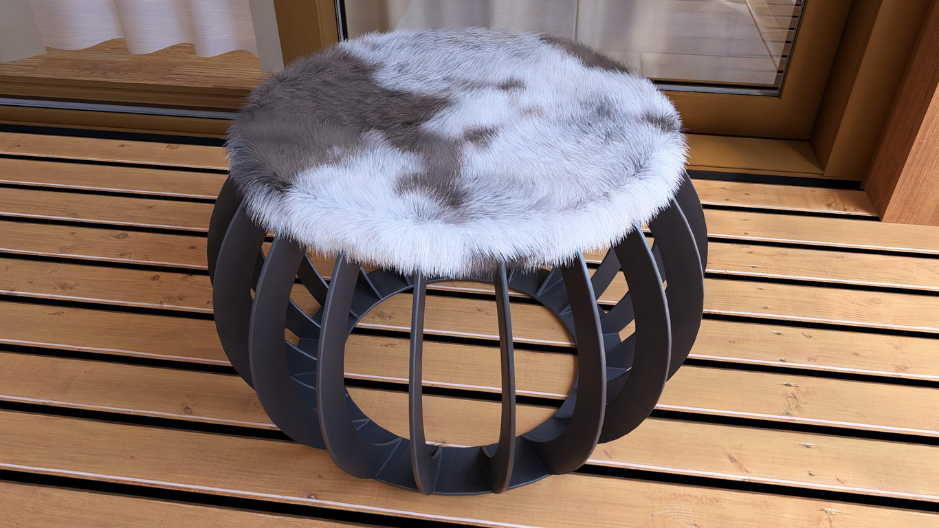 Round Stool. DXF, SVG files for laser, plasma cutting. Backyard Decoration. Фото 3