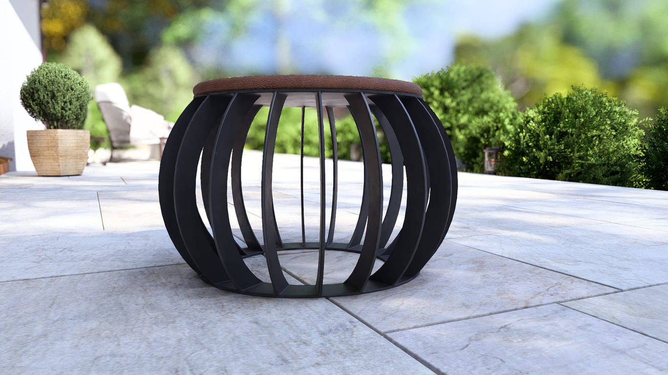 Round Stool. DXF, SVG files for laser, plasma cutting. Backyard Decoration. Фото 7