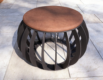 Round Stool. DXF, SVG files for laser, plasma cutting. Backyard Decoration