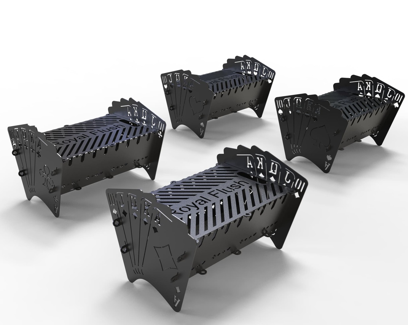 Royal Flush Fire Pit Grill Collection (4 Types). DXF files for laser, plasma cutting. Фото 9