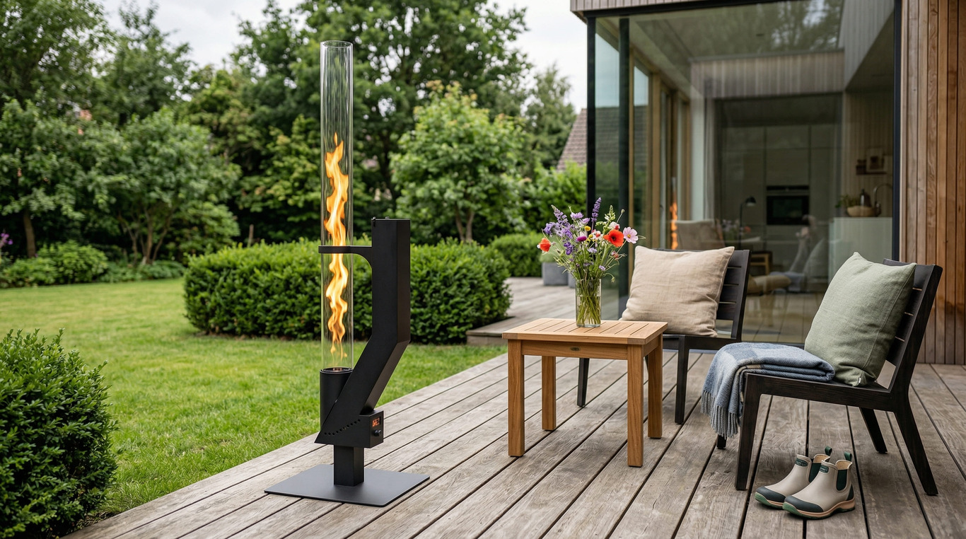 Wood Pellet Patio Heater. DXF files for laser, plasma cutting. Glass Tube Rocket Stove for Outdoor. Фото 2