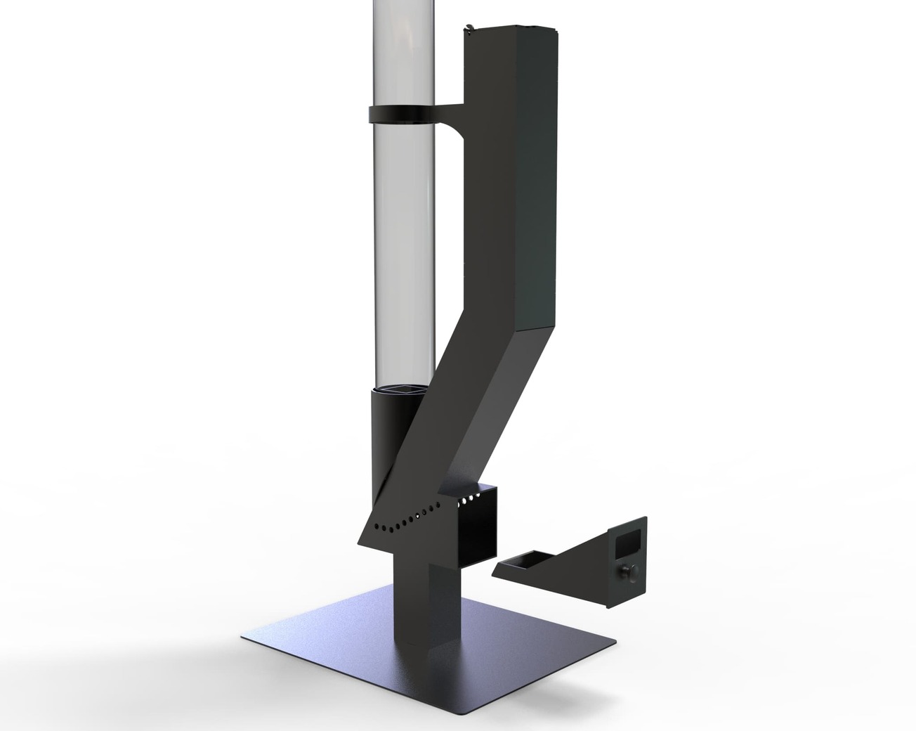 Wood Pellet Patio Heater. DXF files for laser, plasma cutting. Glass Tube Rocket Stove for Outdoor. Фото 12