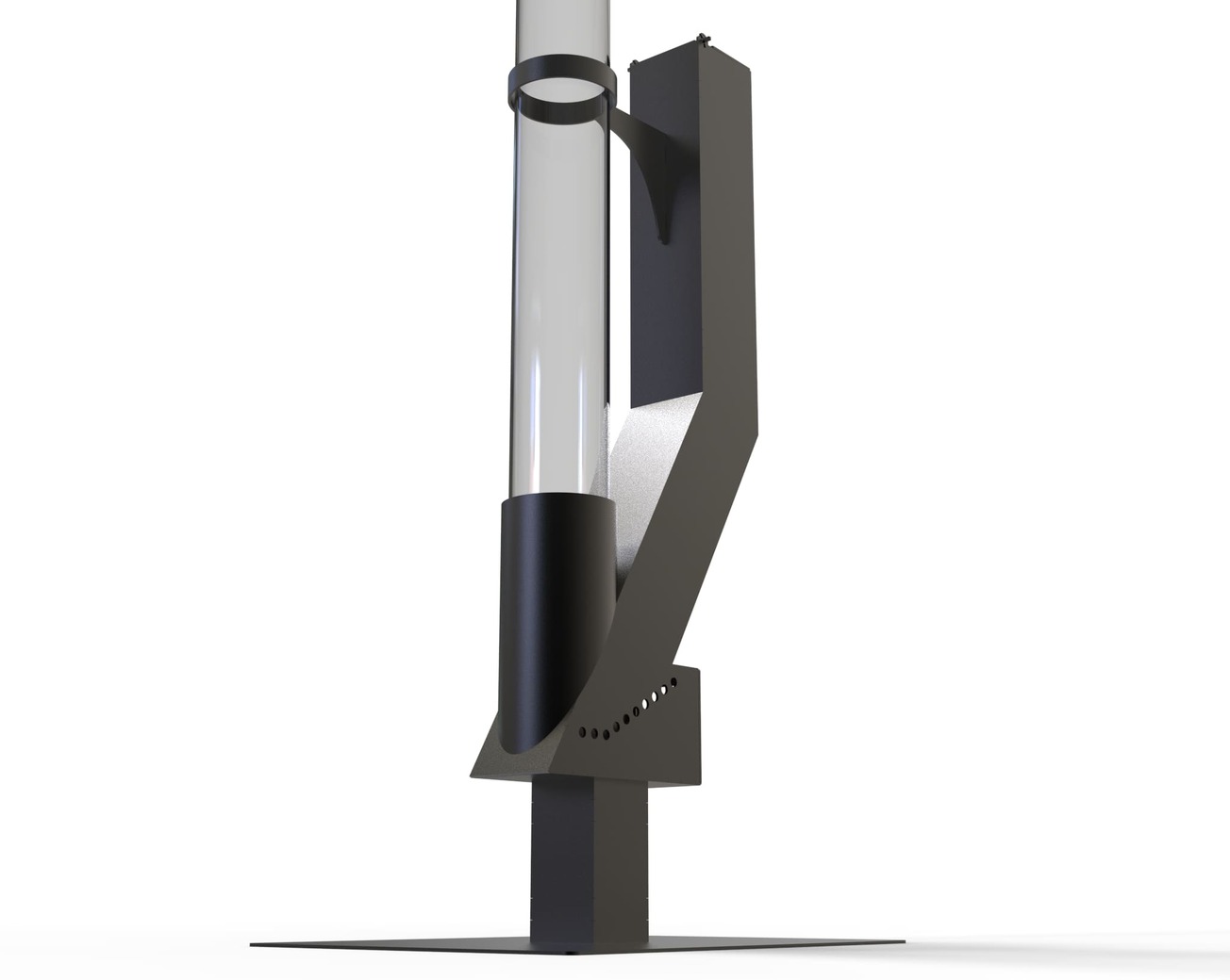 Wood Pellet Patio Heater. DXF files for laser, plasma cutting. Glass Tube Rocket Stove for Outdoor. Фото 14