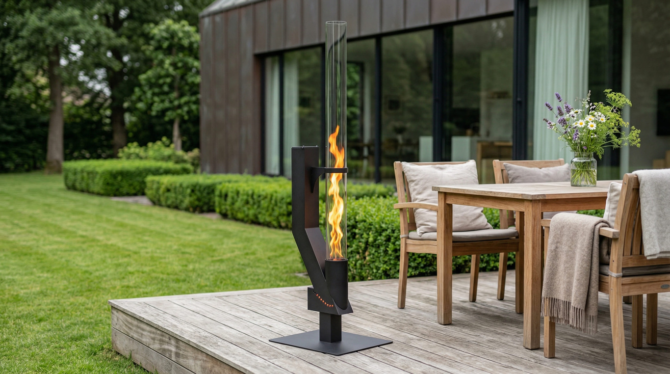Wood Pellet Patio Heater. DXF files for laser, plasma cutting. Glass Tube Rocket Stove for Outdoor. Фото 3