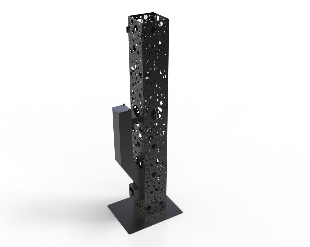 Bubbles Outdoor Pellet Torch. DXF files for laser, plasma cutting. Patio Heater with Glass Tube Flame. Фото 7