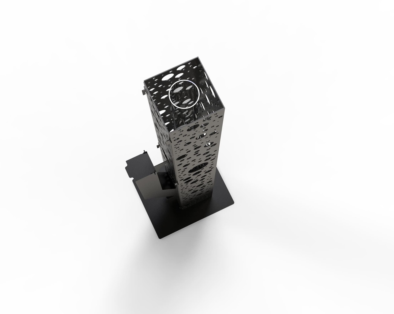 Bubbles Outdoor Pellet Torch. DXF files for laser, plasma cutting. Patio Heater with Glass Tube Flame. Фото 9