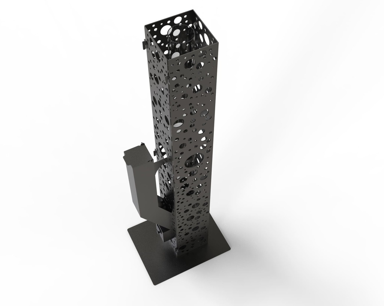Bubbles Outdoor Pellet Torch. DXF files for laser, plasma cutting. Patio Heater with Glass Tube Flame. Фото 11