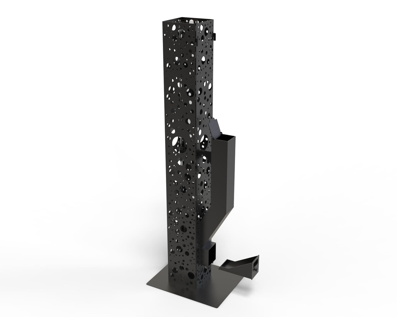 Bubbles Outdoor Pellet Torch. DXF files for laser, plasma cutting. Patio Heater with Glass Tube Flame. Фото 13