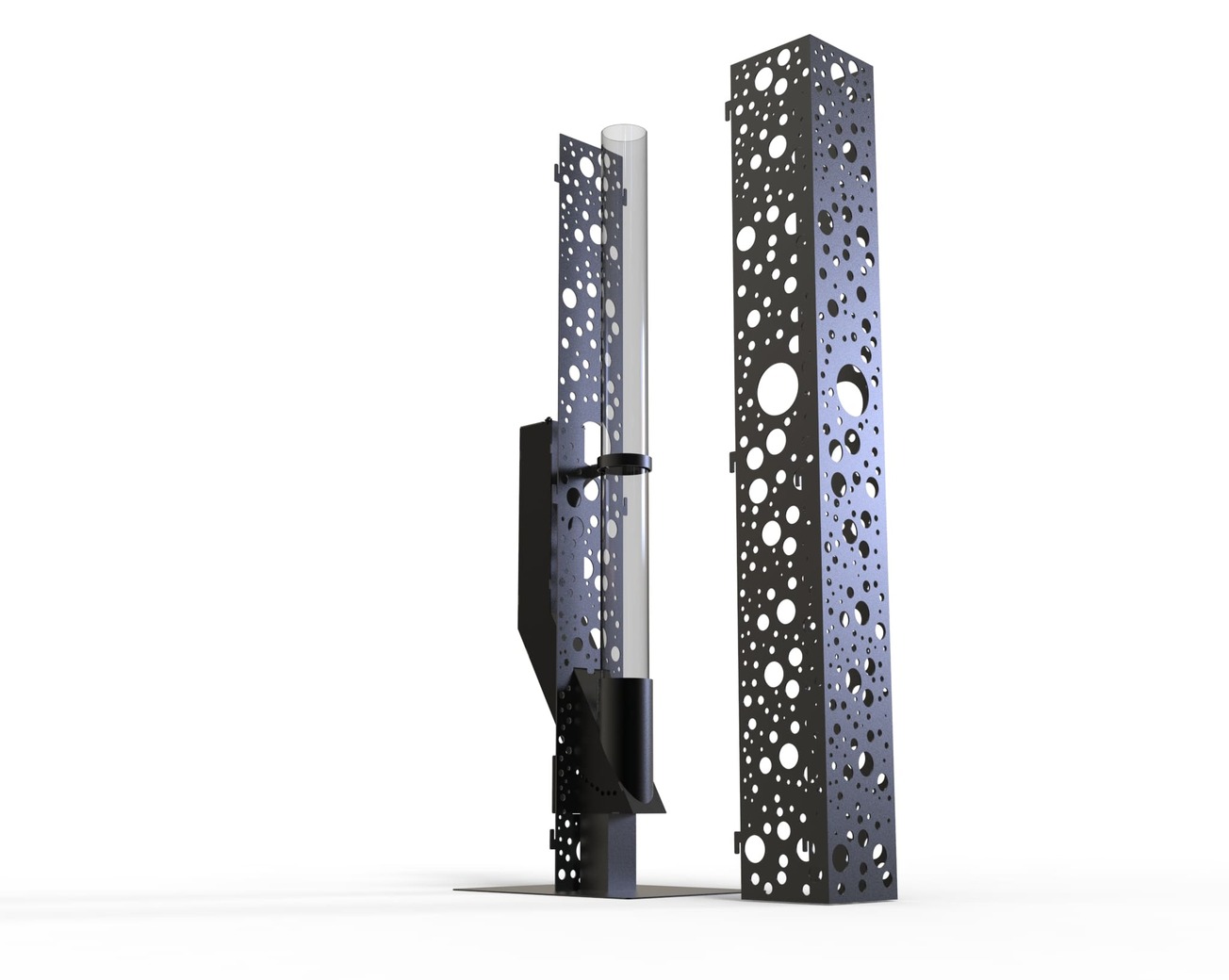 Bubbles Outdoor Pellet Torch. DXF files for laser, plasma cutting. Patio Heater with Glass Tube Flame. Фото 14