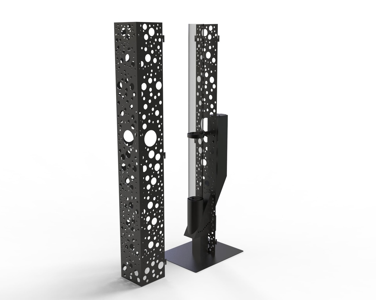 Bubbles Outdoor Pellet Torch. DXF files for laser, plasma cutting. Patio Heater with Glass Tube Flame. Фото 17