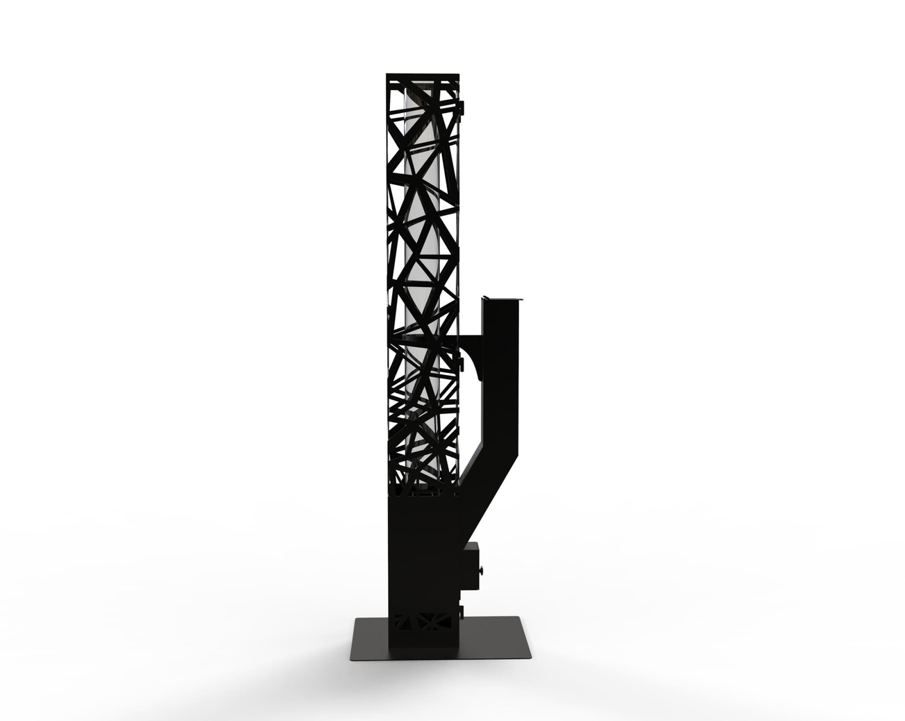 Abstraction Pellet Fire Tower. DXF files for laser, plasma cutting. Wood pellet patio heater for Garden. Фото 6
