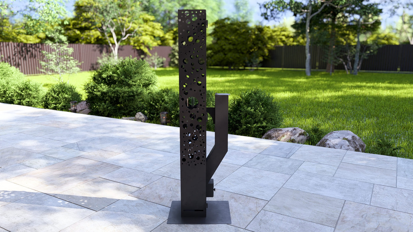 Bubbles Wood Pellet Patio Heater. DXF, SVG files for plasma, laser cutting. Glass Tube Rocket Stove for Outdoor. Фото 9