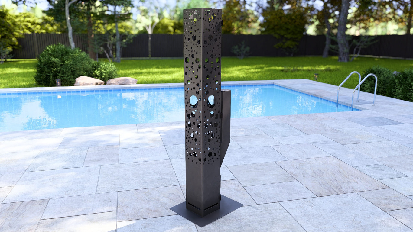 Bubbles Wood Pellet Patio Heater. DXF, SVG files for plasma, laser cutting. Glass Tube Rocket Stove for Outdoor. Фото 11