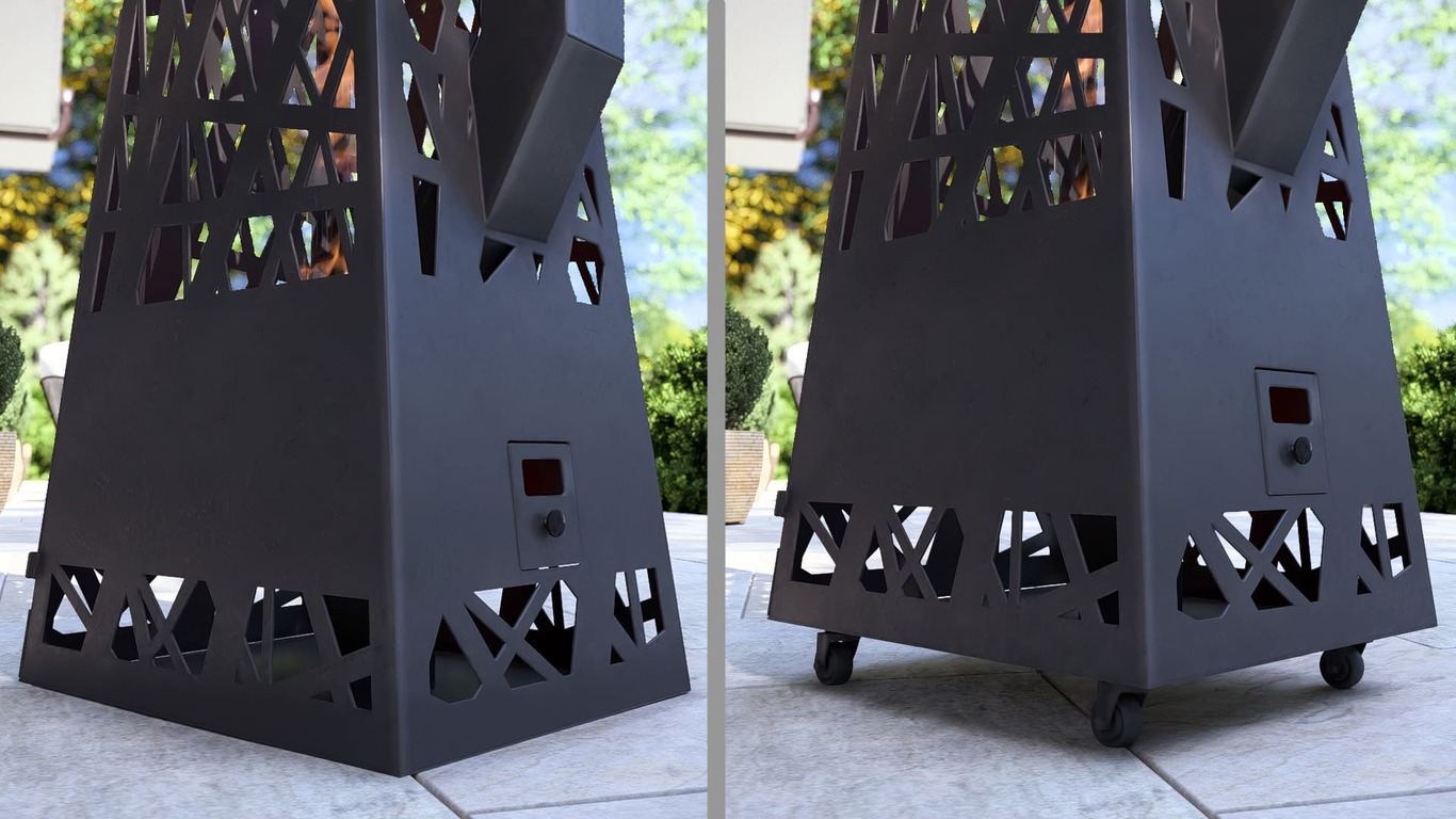 Pyramid Patio Heater with Glass Tube Flame. DXF, SVG files for plasma, laser cutting. Outdoor Pellet Torch. Фото 20